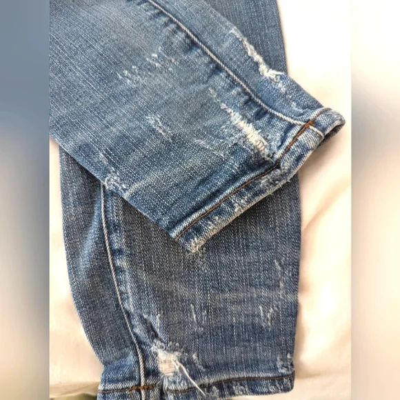 Madewell 9" high rise skinny distressed denim - Picture 4 of 9